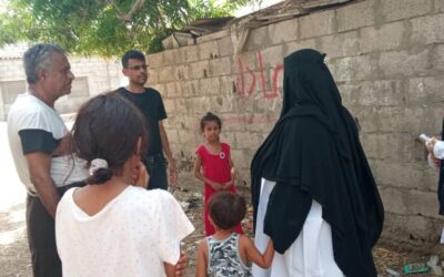 فريق إشرافي عدن يتفقد سير العمل للفرق الميدانية ضمن النشاط الإيصالي التكاملي الثاني