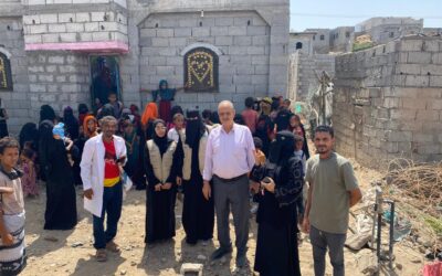 فريق إشرافي لحج يتفقد سير العمل للفرق الميدانية ضمن النشاط الإيصالي التكاملي الثاني