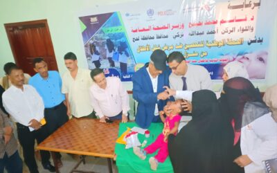 تدشين الحملة الوطنية الاحترازية للتحصين ضد شلل الأطفال في لحج وشبوة