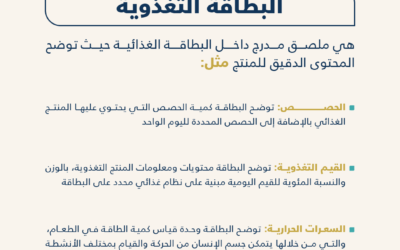 ماهي البطاقة التغذوية